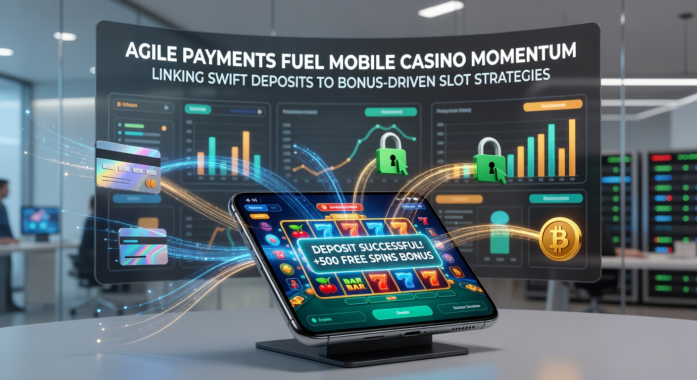 Dynamic slot game interface on a mobile device showing bonus rounds, free spins activation, and a swift deposit confirmation popup
