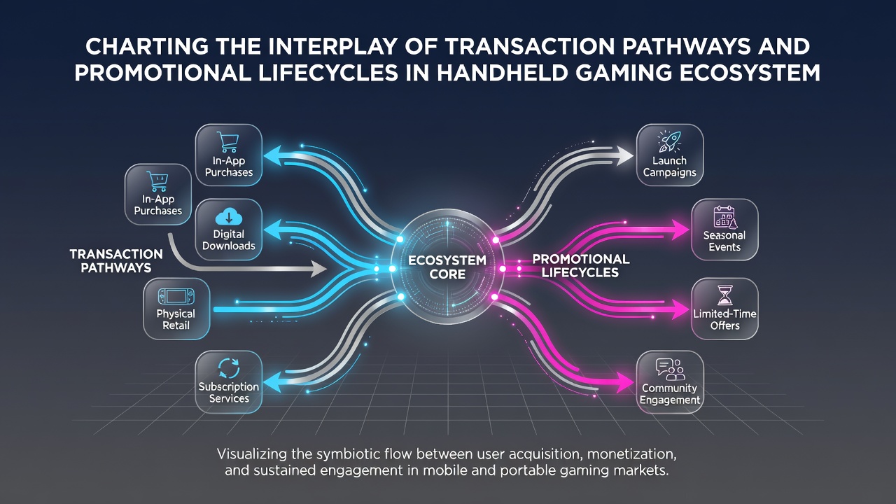 Diagram showing how different payment methods affect the timing and success of promotional offers in handheld gaming