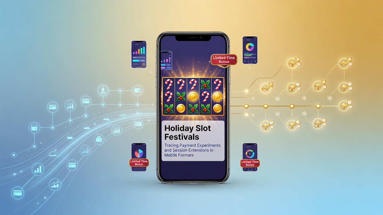 Mobile slot festival interface displaying holiday-themed games alongside various payment method icons and session timer indicators