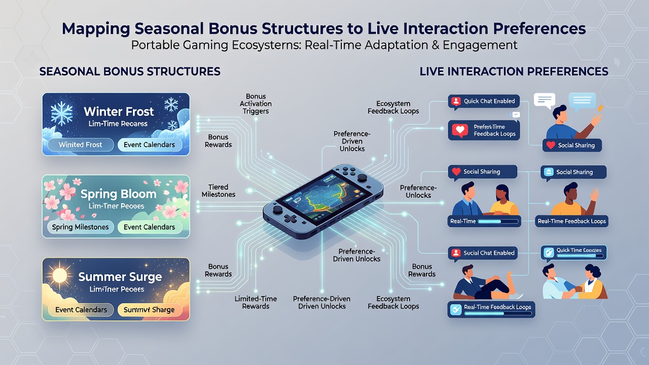 Infographic detailing user preference data for live features mapped against seasonal bonus performance in portable ecosystems