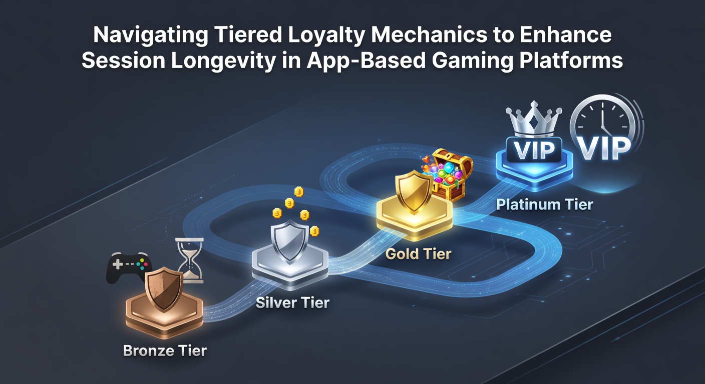 Visual representation of tiered loyalty program progression in mobile gaming apps showing bronze silver and gold levels with rewards