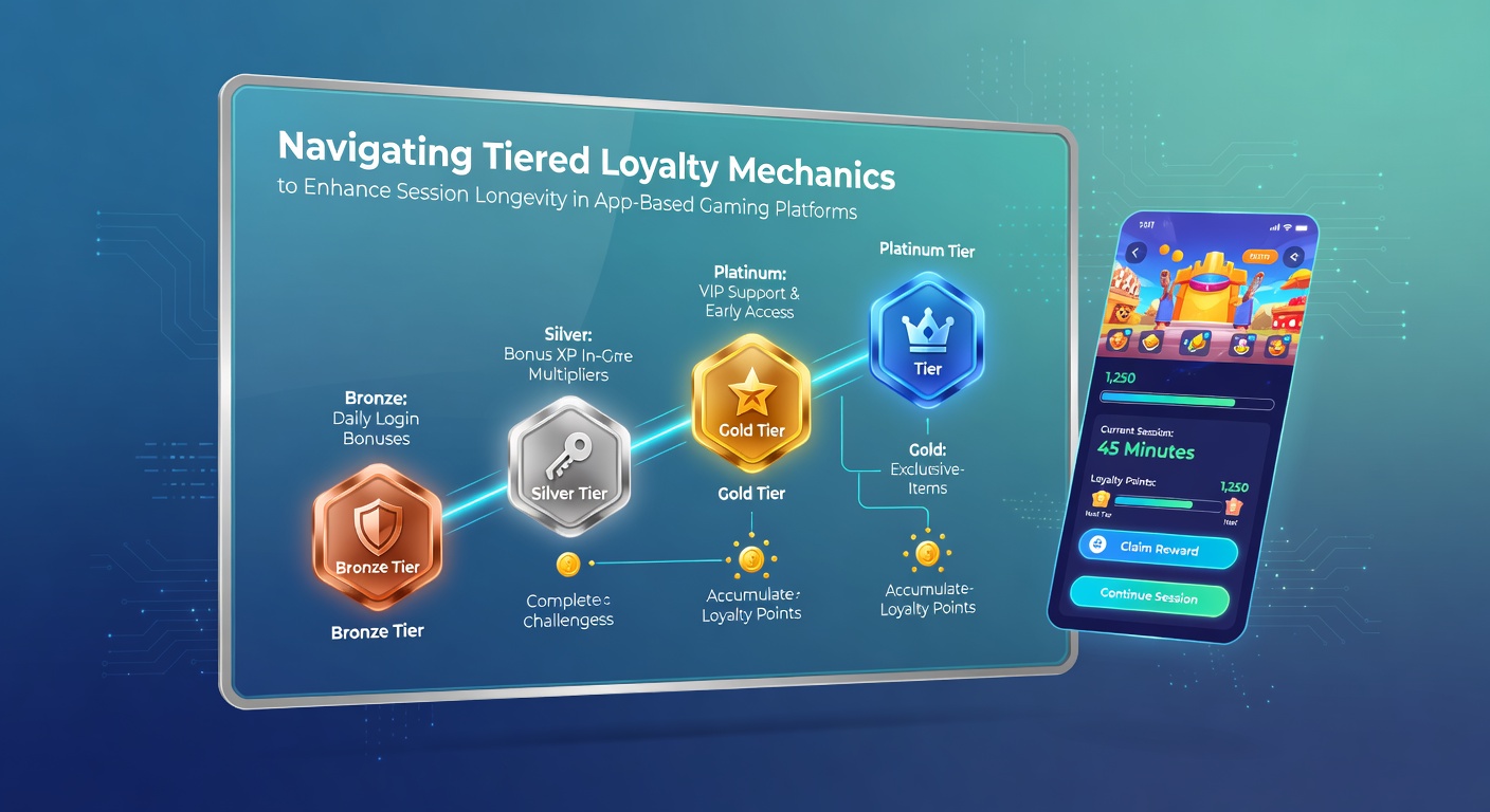 Screenshot of a mobile gaming app dashboard displaying active loyalty tier status progress bar and upcoming reward milestones
