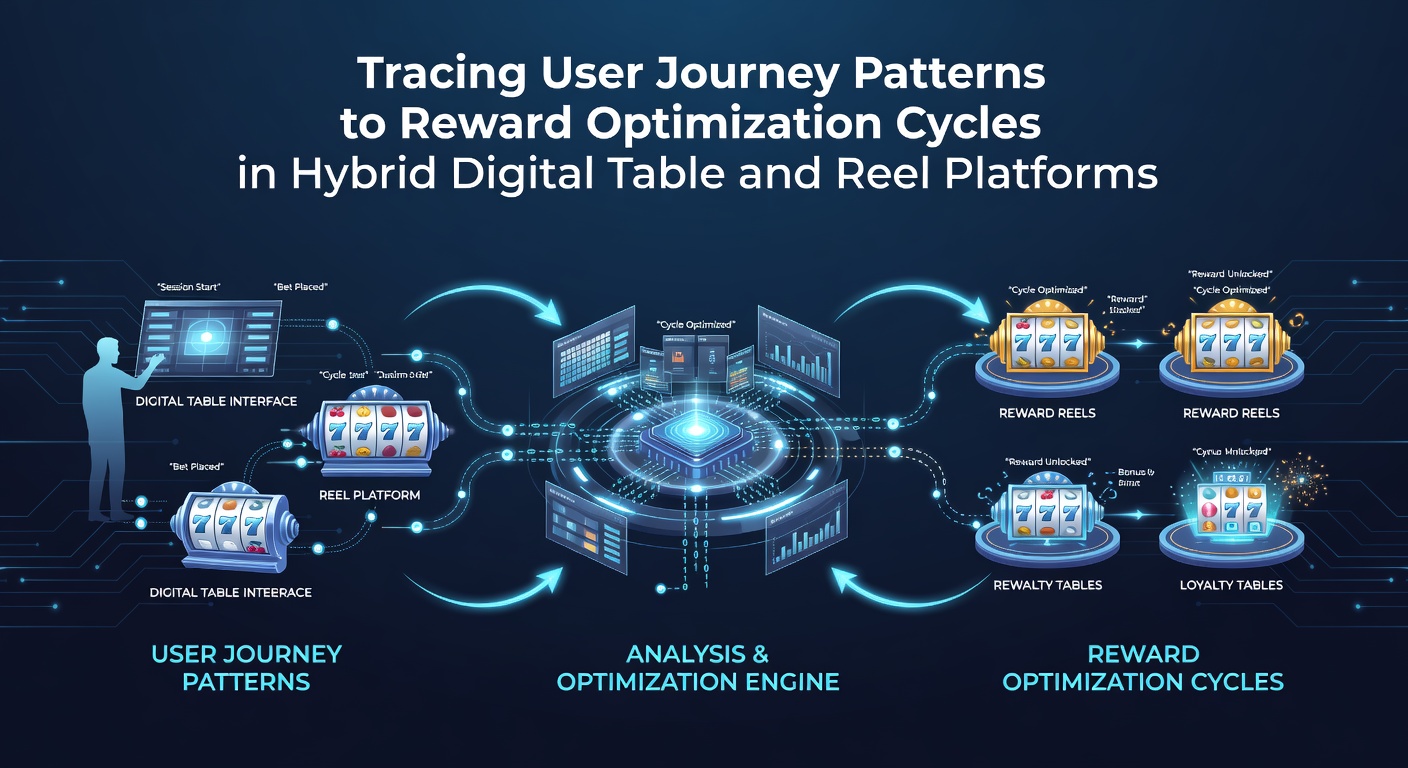 User journey mapping diagram showing transitions between digital table games and reel slots in hybrid casino platforms