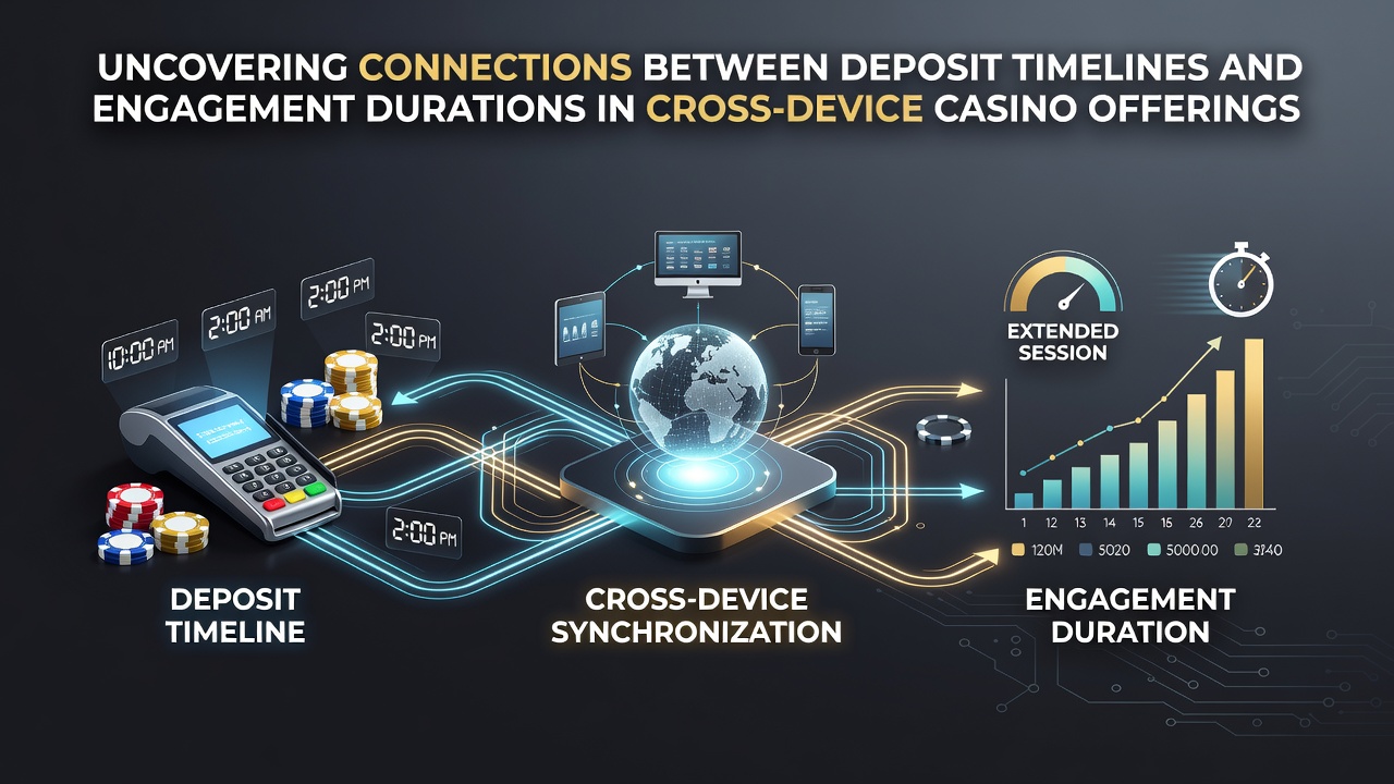 Cross-device casino platforms displaying deposit interfaces and extended play sessions on mobile and desktop